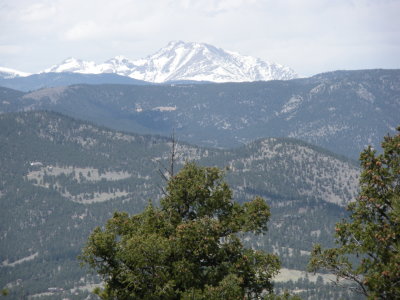 There's lots of snow on the mountains this time of the year.