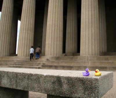 On the steps of the only life-size replica of the Parthenon, Centennial Park, Nashville TN