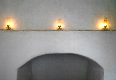 Coal Oil Lamps on the Mantel by John C