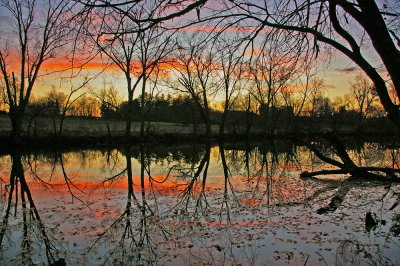 Sunset on Elkhorn creek