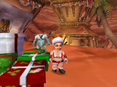 Mamali in Gnome Christmas outfit with Tranquil Yeti