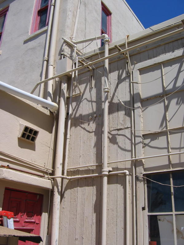 Wiring on the back of Fire Fighters Museum