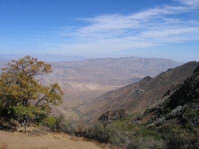 View into the Anza Borrego Desert