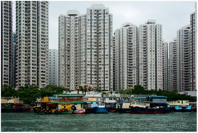Highrises viewed from the harbour.