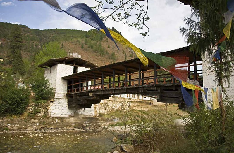 Covered Bridge leading to the Paro Dzong