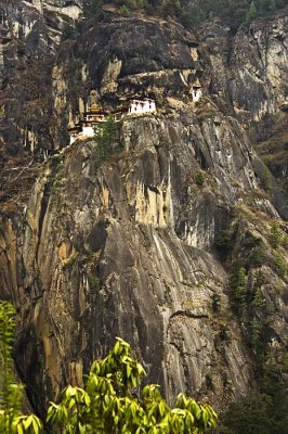 Taktsang Lhakhang - Tiger's Nest -  high up on a sheer rockface