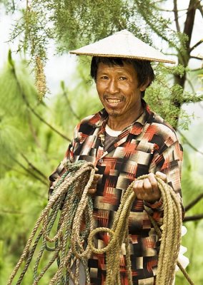 Cow herder near Ranjung