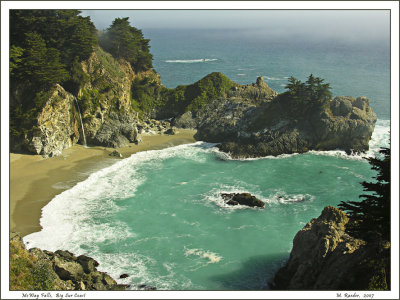 McWay Beach and waterfall_500