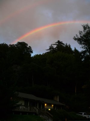 Double evening rainbow