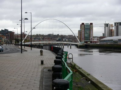 The Millenium Bridge from Newcastle quayside