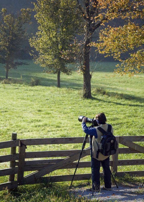 Lone Photographer at Boxley Valley Gate