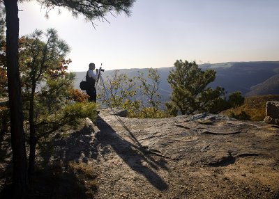 Photographer on Bluff Top