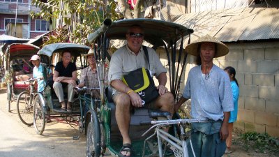 We traveled by pedal power.  These rickshaw drivers really earned their tips!