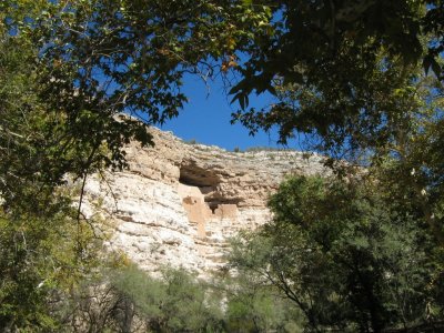Another view of Montezumas Castle -- through trees
