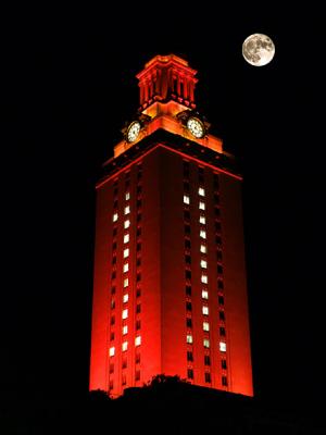 UT Tower After The National Championship