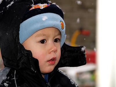 Oliver in snow