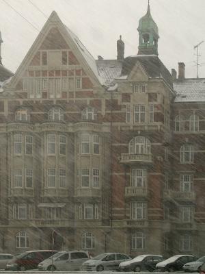 Snowing in Copenhagen