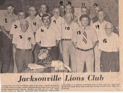 Jacksonville Lions Club  c. 1978