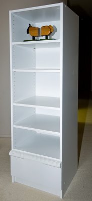 Bellini White Corso 5 Shelf 1 Drawer Bookcase