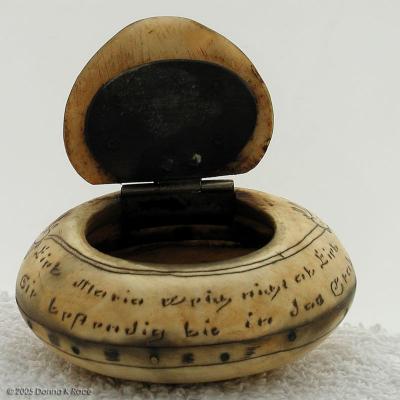 Scrimshaw Box~FrontPlease help with interpretation of writing!