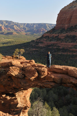 Standing Atop Devils Bridge