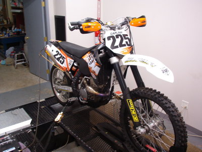 KTM 250XCF on Dyno