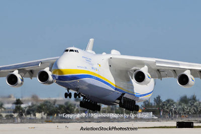 Antonov Design Bureau An-225 Mriya UR-82060 landing on runway 26L at MIA aviation stock photo #5364