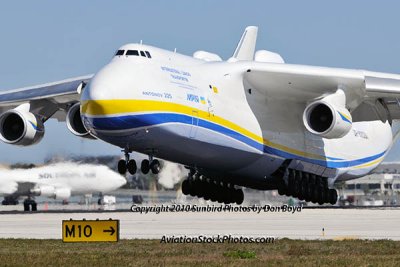 Antonov Design Bureau An-225 Mriya UR-82060 landing on runway 26L at MIA aviation stock photo #5365