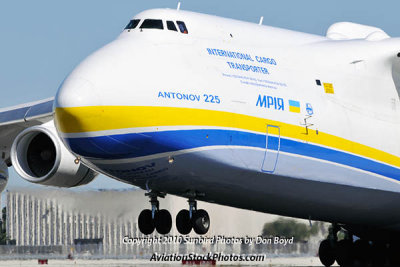Antonov Design Bureau An-225 Mriya UR-82060 landing on runway 26L at MIA aviation stock photo #5366