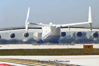 Antonov Design Bureau An-225 Mriya UR-82060 landing on runway 26L at MIA aviation stock photo #5368