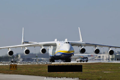 Antonov Design Bureau An-225 Mriya UR-82060 taxiing to the Northeast Base at MIA aviation stock photo #5371