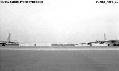 USAF KC-135 on the left, B-52 landing and B-52 on the right at the Homestead AFB Open House in 1962 photo #UM62_10
