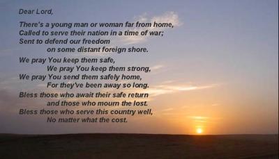 Prayer for our military personnel