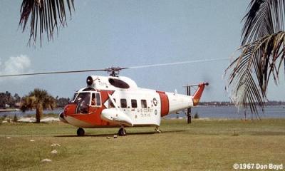 1967 - USCG Sikorsky HH-52A #CG-1375 on front lawn of Coast Guard Station Lake Worth Inlet photo #CG-CG1375atLWI-1