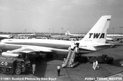 1961 - TWA Convair 880-22-1 N823TW airline aviation stock photo