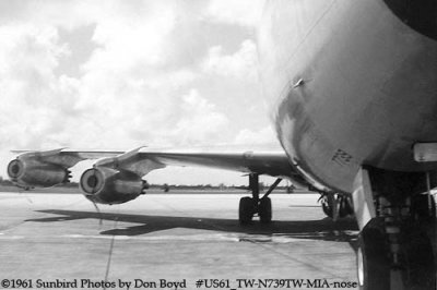 1961 - TWA B707-131 N739TW airline aviation stock photo