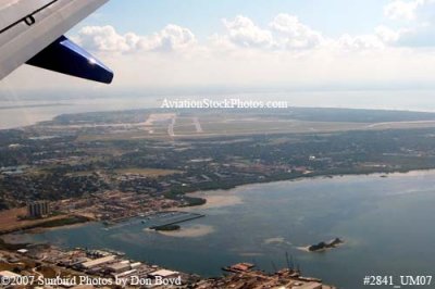 2007 - MacDill AFB (top half) and Tampa landscape aerial stock photo #2841