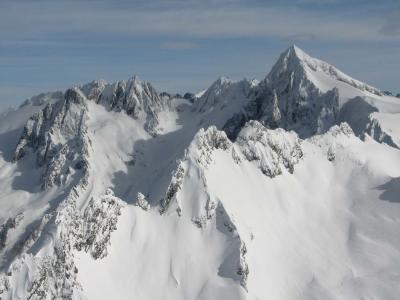 L to R:  Early Morning Spire, Dorado Needle, Triad  (Foreground) & Eldorado  (Eldorado030106-12adj.jpg)