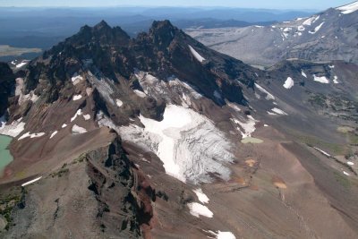 Broken Top:  Bend Glacier Main Segment, View SW  (BrokenTop082807-_033.jpg)