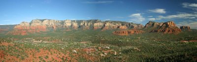 The panaromic view of Sedona