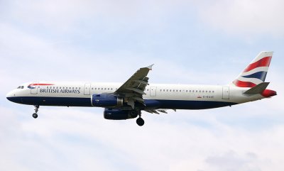 BA A-321 returns to its hub in LHR