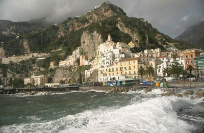 Amalfi as seen from the beach