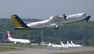 BH Airlines ATR-72 taking off from ZRH