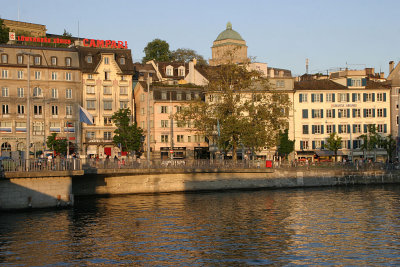 Shops along the river front