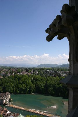 The Aare River as seen from the top of the Cathedral