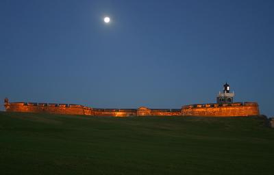 Moon over El Morro Castle