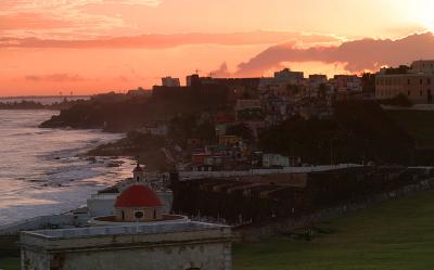 Sun rise over Old San Juan