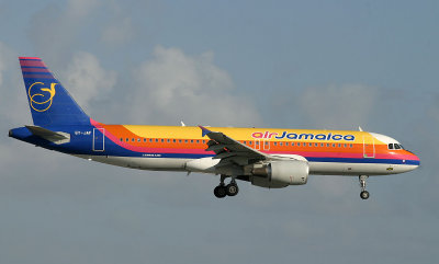 Air Jamaica 320 approaching MIA