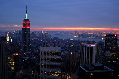 Empire State Building at dusk