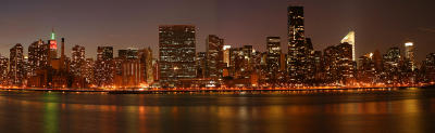 Panaromic view of midtown Manhattan